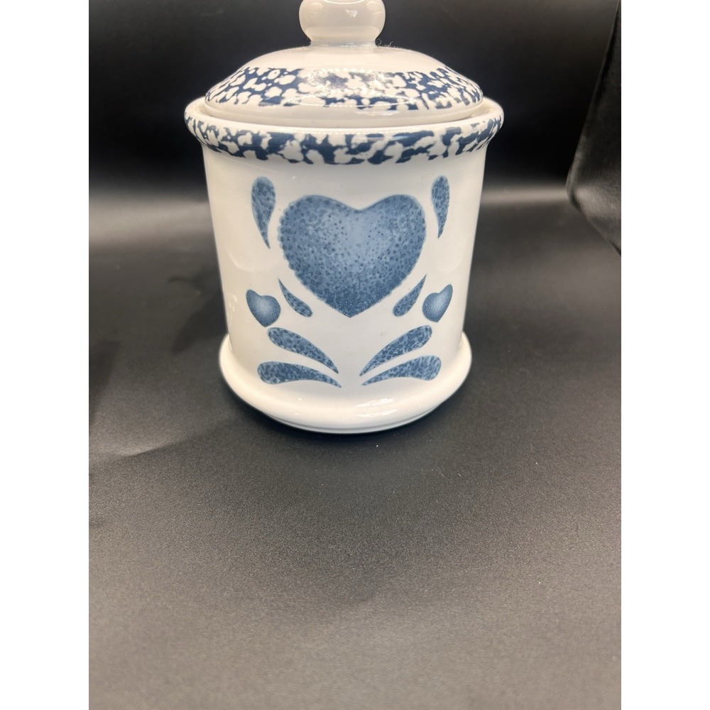Corell Country Blue Hearts Kitchenware Canister Small